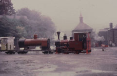 
OK and boiler at the workshops, Llanberis Lake Railway, October 1974
